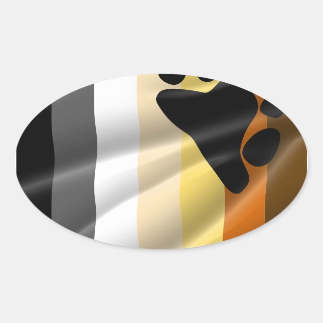 BEAR PRIDE OVAL STICKER (Front)