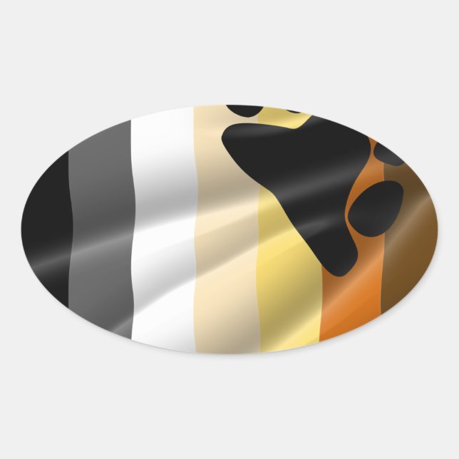 BEAR PRIDE OVAL STICKER (Front)