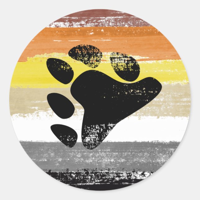 Bear Pride Paint Classic Round Sticker (Front)