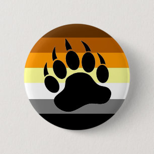 Bear Pride Paw 6 Cm Round Badge