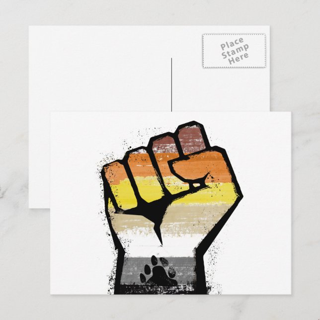 Bear Pride Paw Fist Postcard (Front/Back)