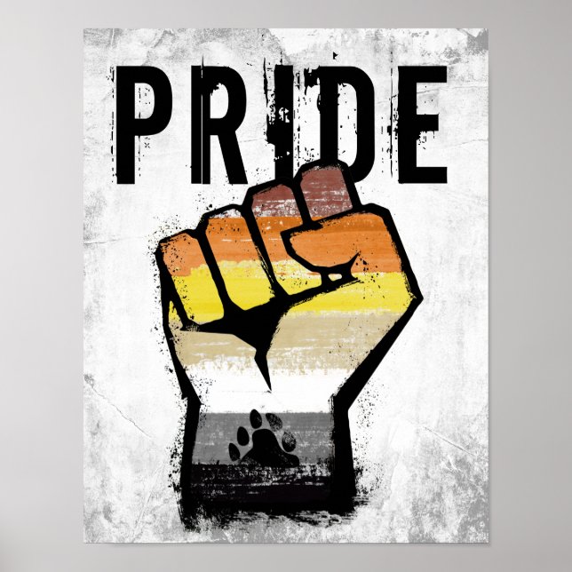 Bear Pride Paw Fist Poster (Front)