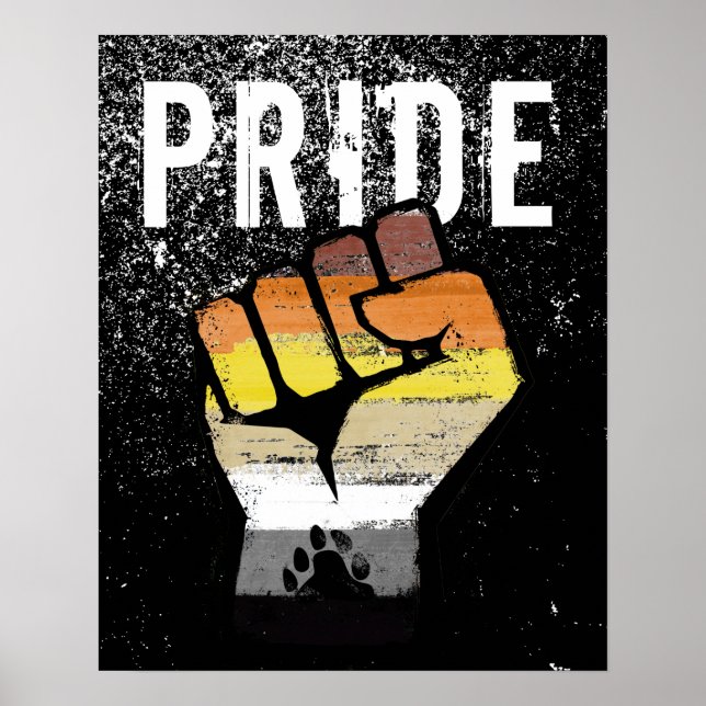 Bear Pride Paw Fist Poster (Front)