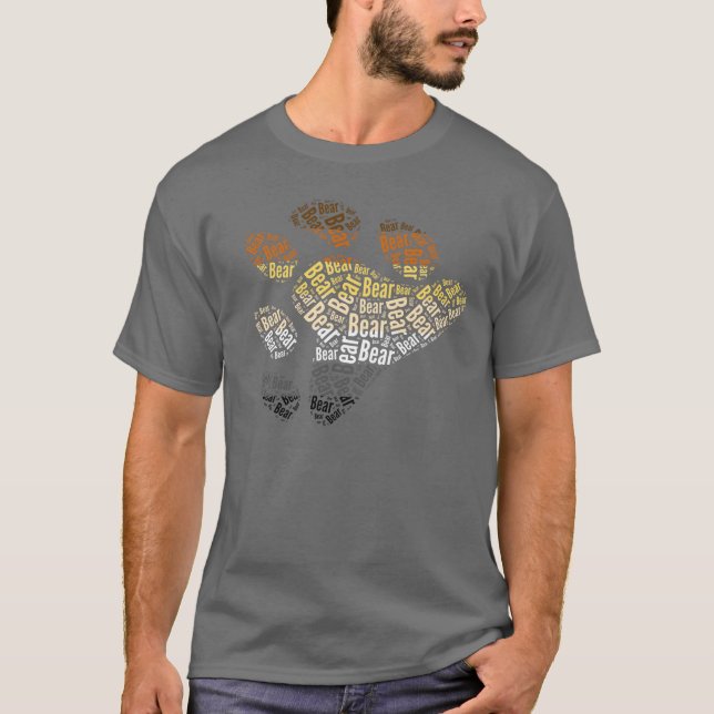 BEAR PRIDE PAW PATTERN T-Shirt (Front)