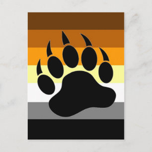 Bear Pride Paw Postcard
