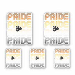 Bear Pride Paw Retro Pattern Design Letters