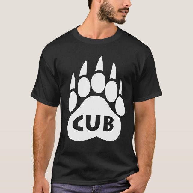 Bear Pride Paw T-Shirt "CUB" Text (Front)