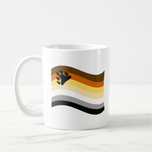 Bear Pride Paw Wavy Flag Coffee Mug