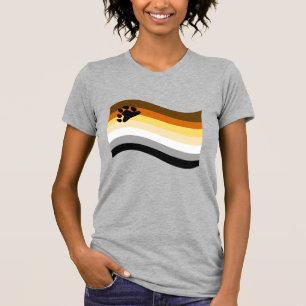 Bear Pride Paw Wavy Flag T-Shirt