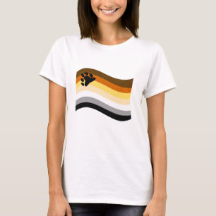Bear Pride Paw Wavy Flag T-Shirt