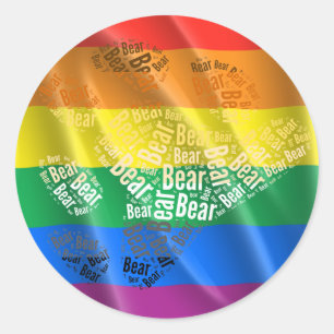 BEAR PRIDE -.png Classic Round Sticker