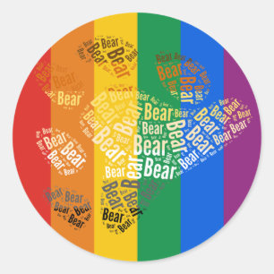 BEAR PRIDE -.png Classic Round Sticker