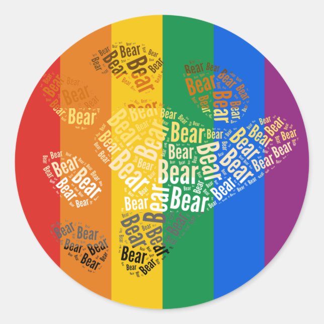 BEAR PRIDE -.png Classic Round Sticker (Front)