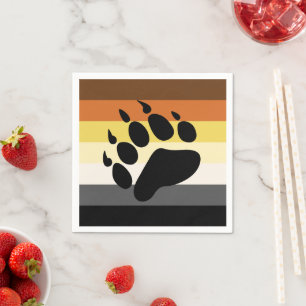 Bear Pride Stripes Napkin