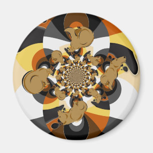 Bear Pride Swirly Magnet