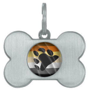 BEAR PRIDE WAVY DESIGN PET TAG