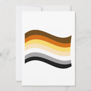 Bear Pride Wavy Flag Holiday Card