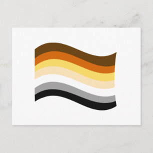 Bear Pride Wavy Flag Postcard