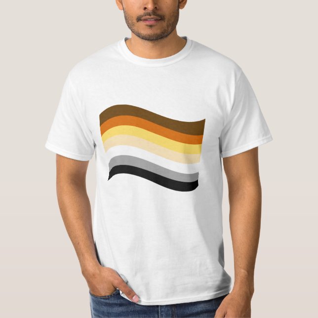 Bear Pride Wavy Flag T-Shirt (Front)