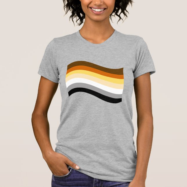 Bear Pride Wavy Flag T-Shirt (Front)