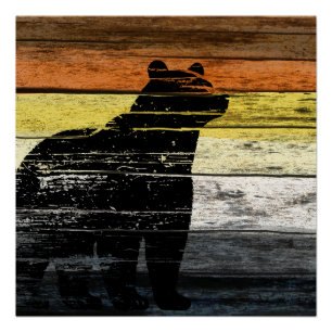 Bear Pride Wood Art  Poster
