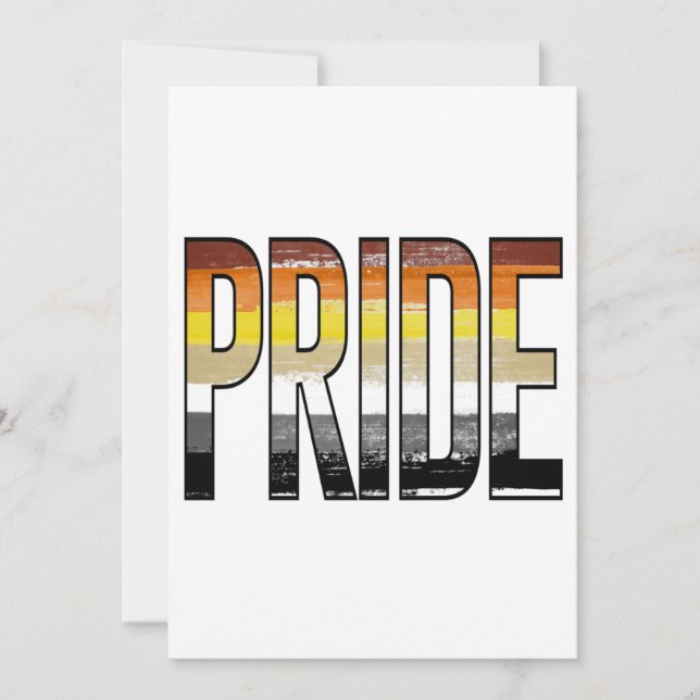 Bear Pride Word Holiday Card (Front)