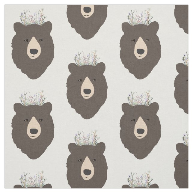 Bear Print Fabric (Swatch)