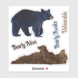 Bear Puns Sticker Collection