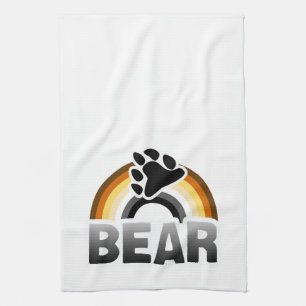 BEAR RAINBOW FLAG TEA TOWEL