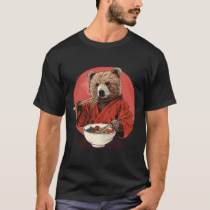 Bear Ramen Kimono Karate Japanese Noodles Bear Ram T-Shirt