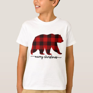 Bear Red Plaid T-Shirt