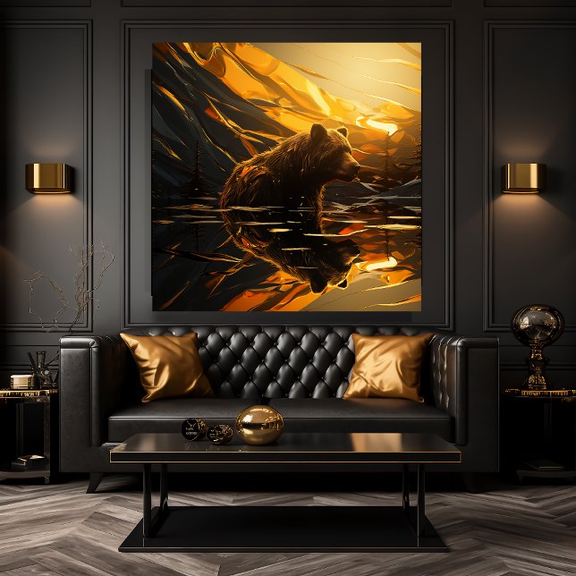 Bear Reflection Canvas Print (For Illustration Purposes Only.
Actual Size May Vary.)