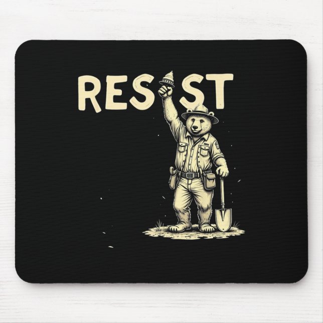 Bear Resist 1  Mouse Mat (Front)