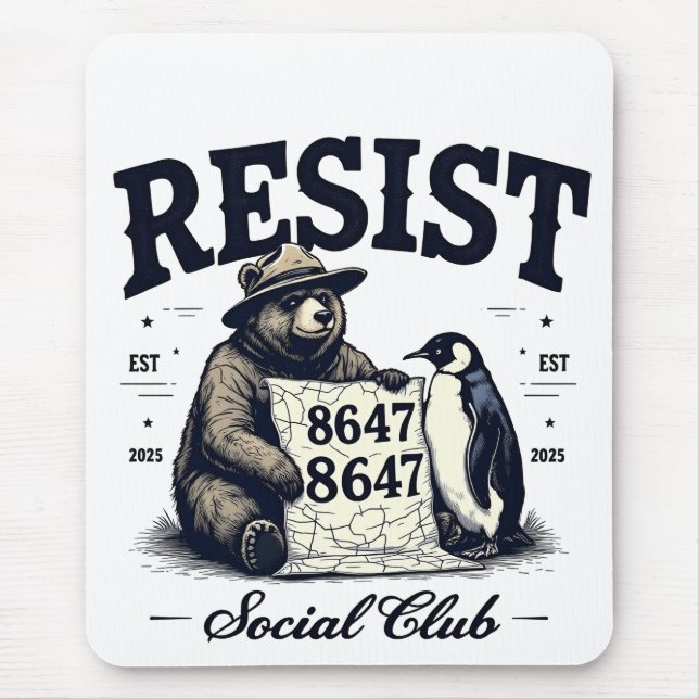 Bear Resist Protect National Park Anti Trump 8647  Mouse Mat (Front)