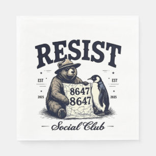 Bear Resist Protect National Park Anti Trump 8647  Napkin