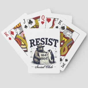Bear Resist Protect National Park Anti Trump 8647 Playing Cards