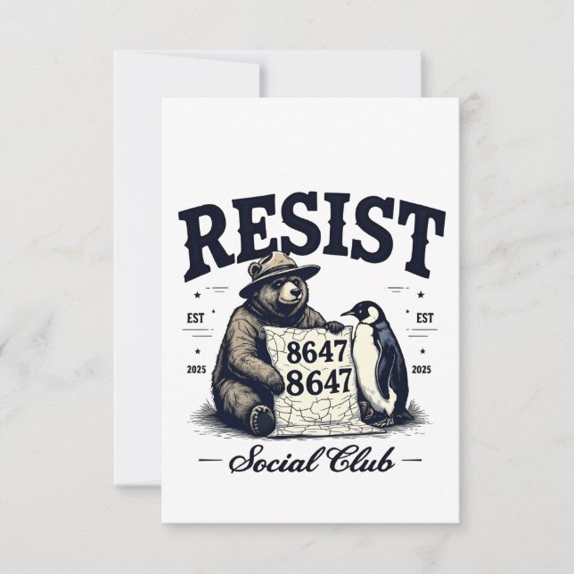 Bear Resist Protect National Park Anti Trump 8647  Thank You Card (Front)