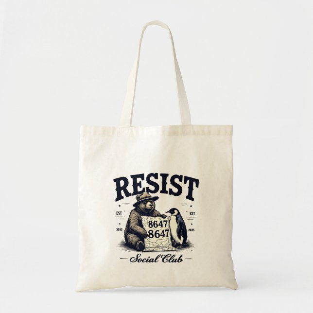 Bear Resist Protect National Park Anti Trump 8647  Tote Bag (Front)