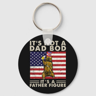 Bear Retro Its Not A Dad Bod Its A Father Figure U Key Ring