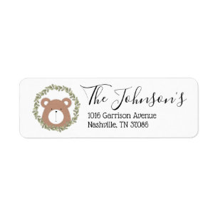 Bear Return Address Label