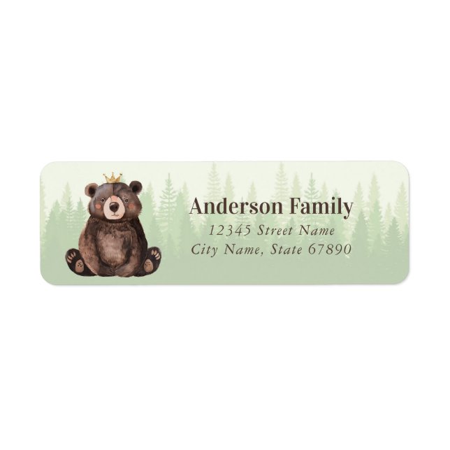 Bear Return Address Labels (Front)
