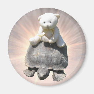 Bear riding Turtle Magnet