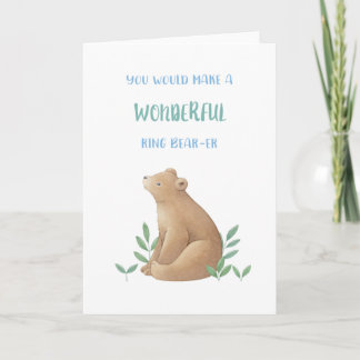 Bear Ring Bearer Proposal Card