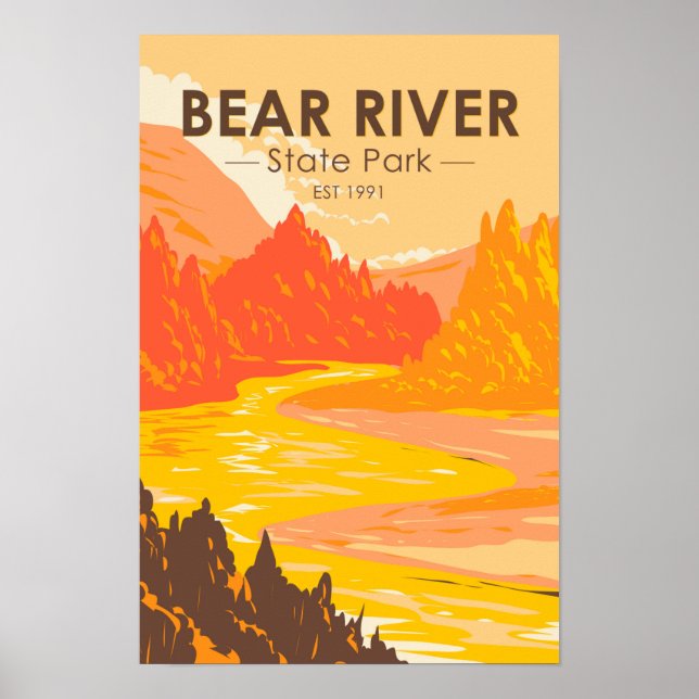 Bear River State Park Wyoming Vintage  Poster (Front)
