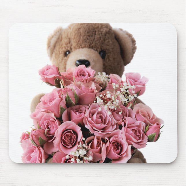 bear roses mousepad (Front)
