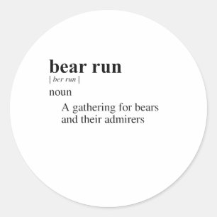 BEAR RUN CLASSIC ROUND STICKER