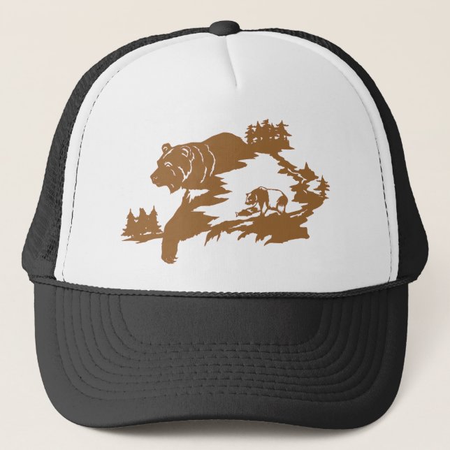 BEAR SCENE TRUCKER HAT (Front)