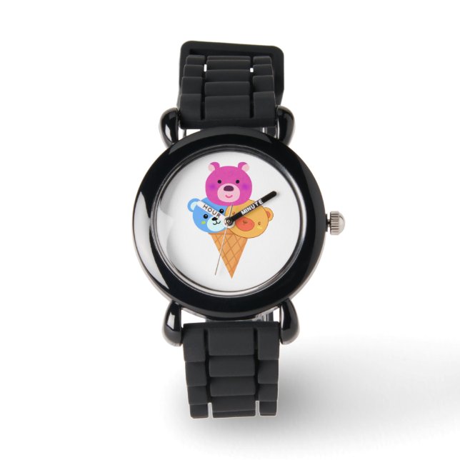 Bear Scoop Ice Cream Cone Watch (Front)