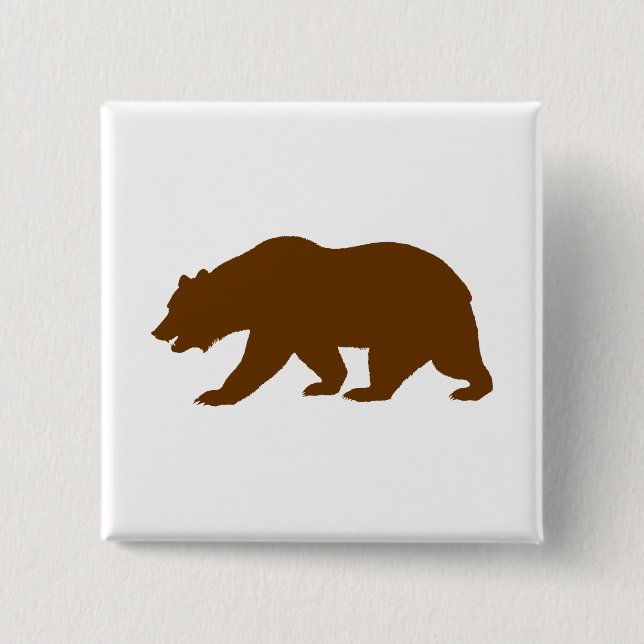 Bear Shape 15 Cm Square Badge (Front)