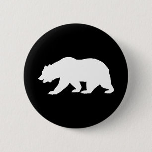Bear Shape 6 Cm Round Badge